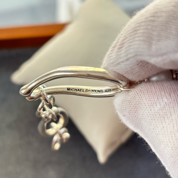 Michael Dawkins Starry Night & Pearl Toggle Bracelet 6-6.5" - Picture 3 of 10